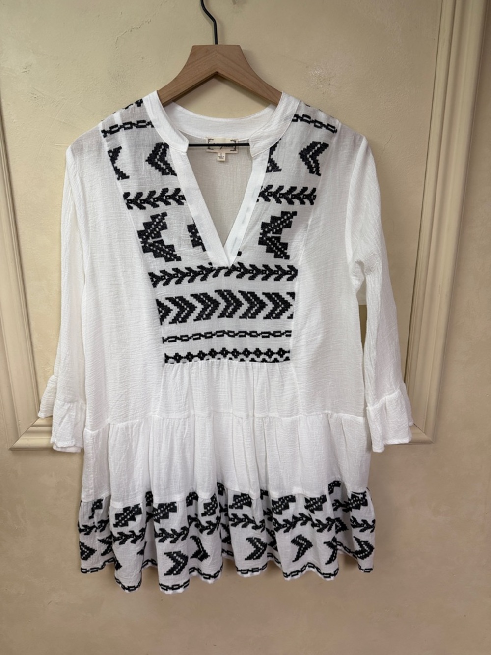 New! Cloth & Portrait Aztec Embroidered Dress